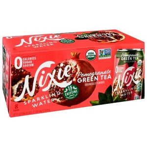 Nixie Sparkling Water Pomegranate Green Tea 3/8/12 Oz [UNFI #38871] T