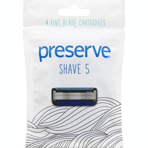 Preserve Shave5 Replacement Blades 4Ct 6/4 Ct [UNFI #15535] T