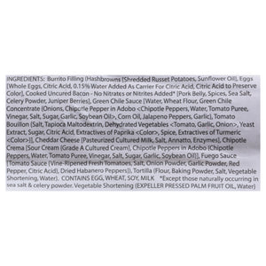 Bonfire Burritos Uncured Bacon Breakfast Burrito 12/10.3 Oz [UNFI #59025]