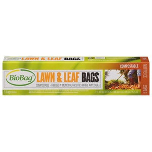 Biobag Lawn & Leaf Bags 33 Gallon 12/5 Ct [UNFI #60884] T
