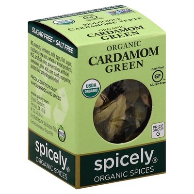 Spicely Organics Cardamom Pods Green 6/.2 Oz [UNFI #14196]