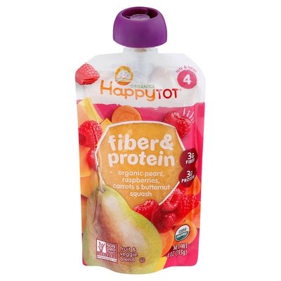 Happy Tot Rspbrry/Pear/Btrntsqsh/Carrot 16/4 Oz [UNFI #39803]
