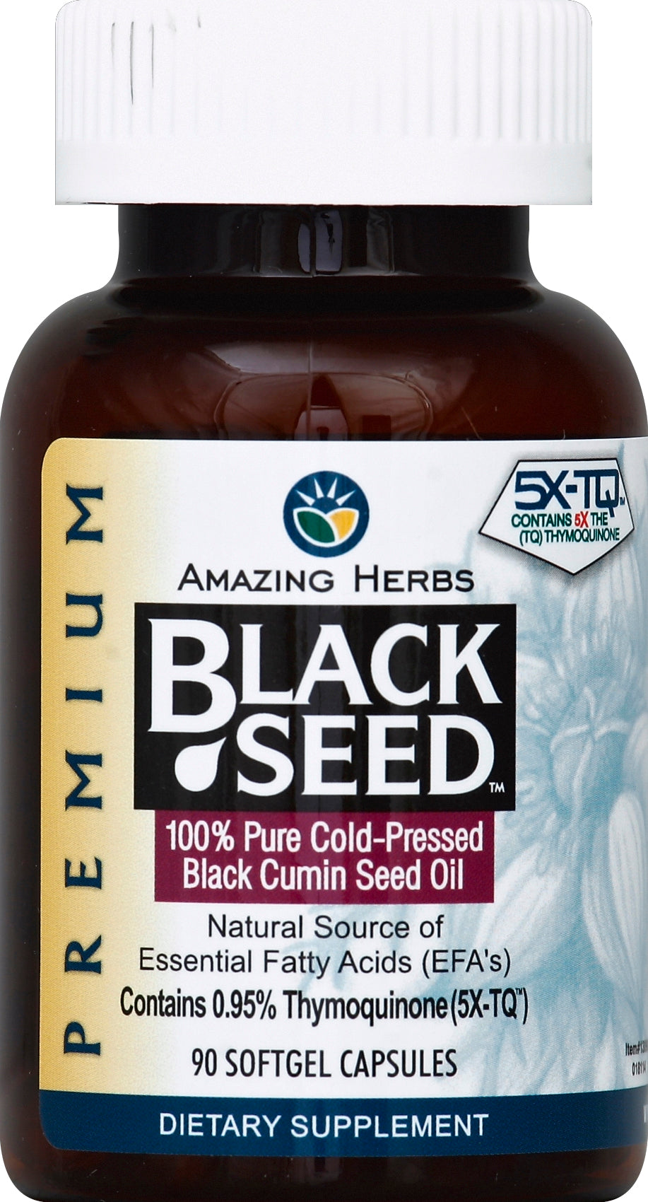 Amazing Herbs Black Seed Oil Soft Gels 90 Sgel [UNFI #46368] T