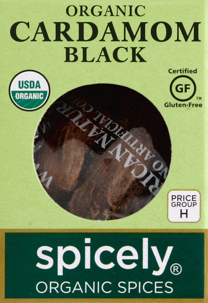 Spicely Organics Cardamom Pods Black 6/.2 Oz [UNFI #16316]