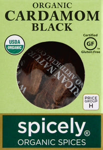 Spicely Organics Cardamom Pods Black 6/.2 Oz [UNFI #16316]