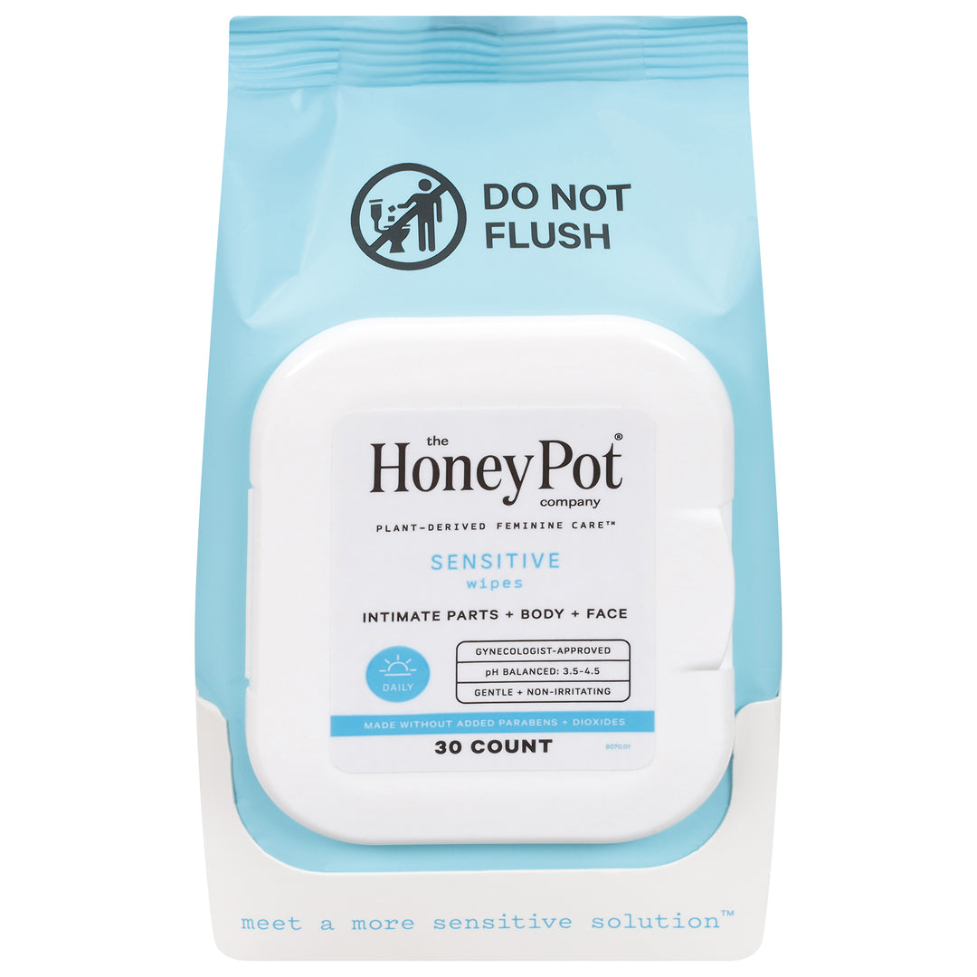 The Honey Pot Intimate Wipes,Sensitive 30 Ct [UNFI #21622] T