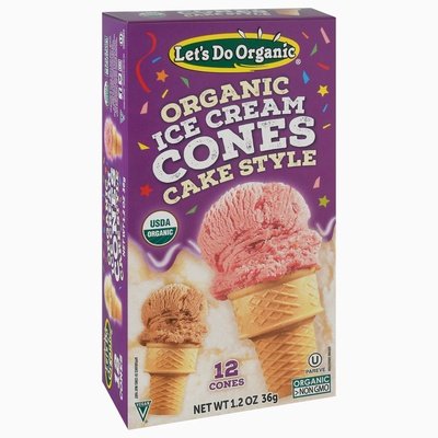 Lets Do...Organic Ice Cream Cones (12Ct) 12/1.2 Oz [UNFI #37881]