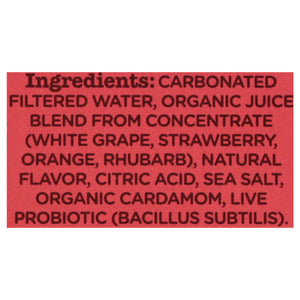 Culture Pop Soda Strawberry Rhubabrd 6/4/12 Oz [UNFI #06948] T