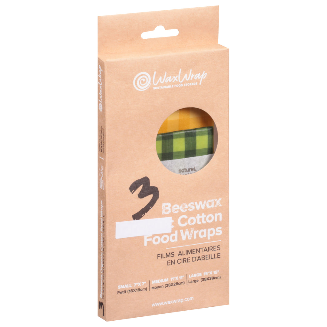 Wax Wrap Beeswax & Cotton Food Wraps 6/3 Ct [UNFI #13250] T
