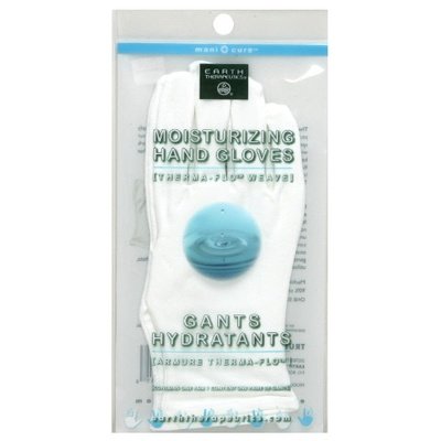 Earth Therapeutics Moisturizing Gloves White 1 Pair [UNFI #86780] T