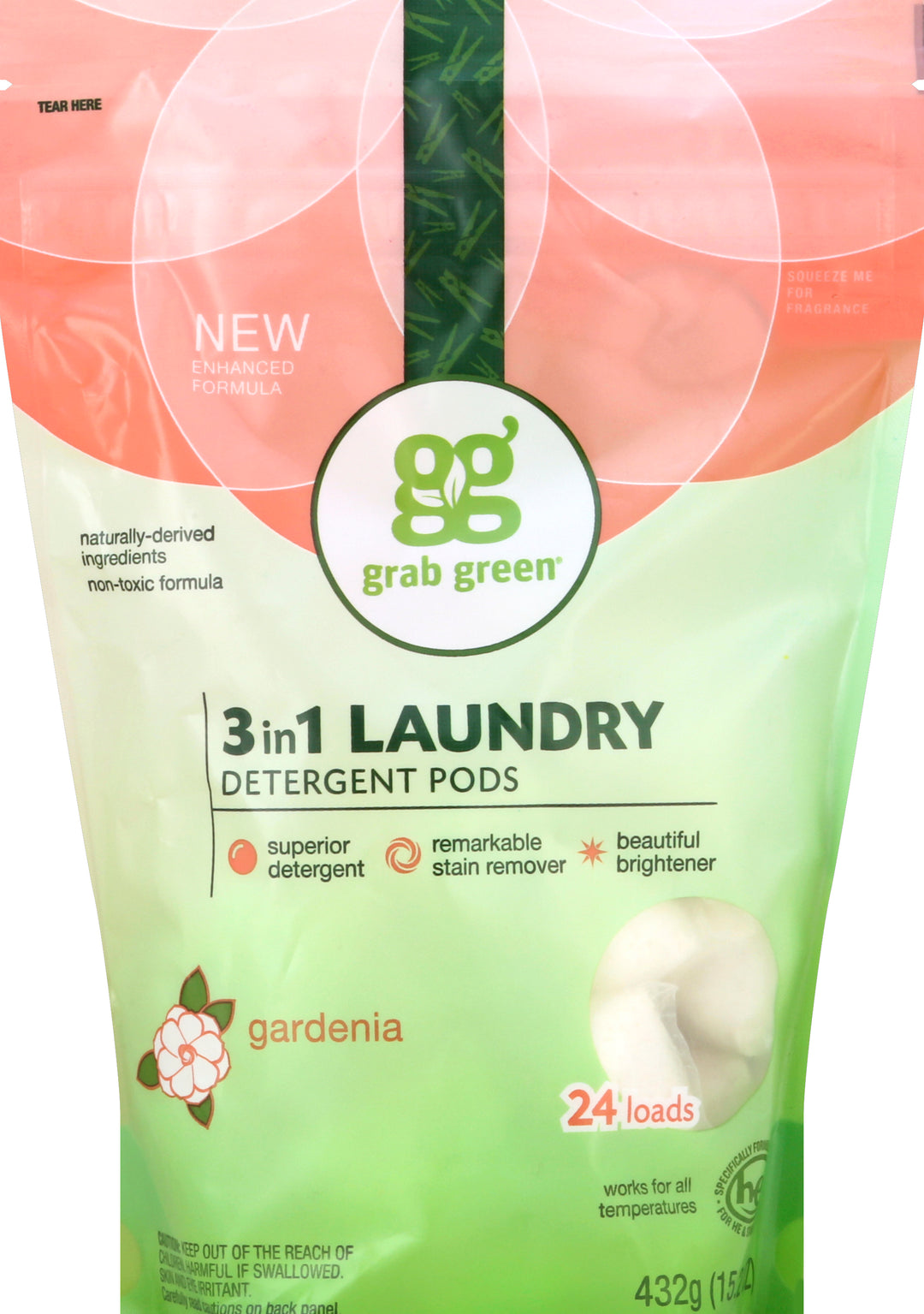 Grab Green Gardenia 24 Loads 6/24 Ct [UNFI #61189] T