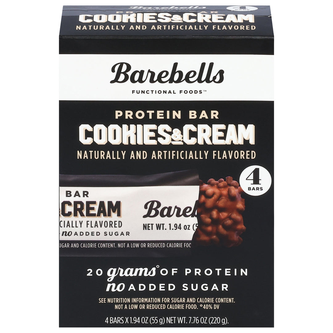 Brebells Cookies & Cream Protein Bars 6/4/1.94 OZ [UNFI #28605]