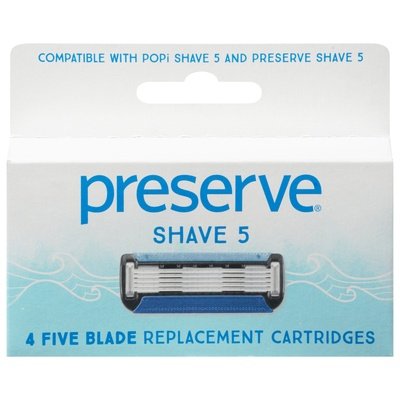 Preserve Razor Blades Shave 5 Refill 6/4 Ct [UNFI #11609] T