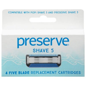 Preserve Razor Blades Shave 5 Refill 6/4 Ct [UNFI #11609] T