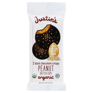 Justins Dk Choc Crispy Peanut Btr Cups 12/1.32 Oz [UNFI #79823]