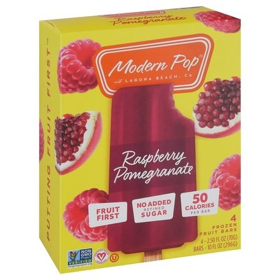 Modern Pop Raspberry Pomegranite Fruit Bar 6/4 Ct [UNFI #18692]