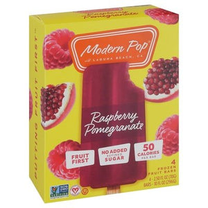 Modern Pop Raspberry Pomegranite Fruit Bar 6/4 Ct [UNFI #18692]