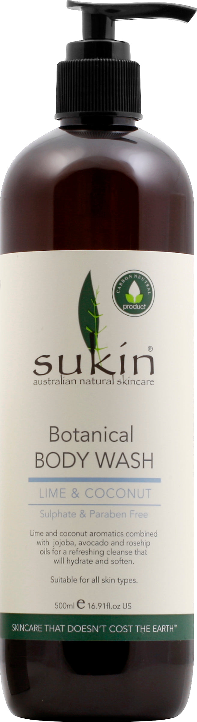 Sukin Lime & Coconut Body Wash 16.91 Oz [UNFI #89985] T