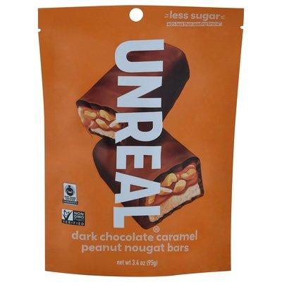 Unreal Dk Choc Caramel Peanut Nougat 6/3.4 Oz [UNFI #49870]
