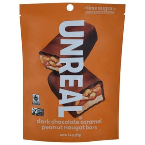 Unreal Dk Choc Caramel Peanut Nougat 6/3.4 Oz [UNFI #49870]