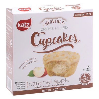 Katz Gluten Free Filled Cupcakes Caramel Apple 6/7 Oz [UNFI #84049]