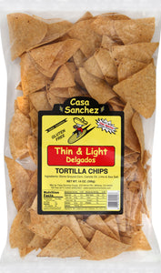 Casa Sanchez Foods Thin & Light Chips 12/14 Oz [UNFI #47799]