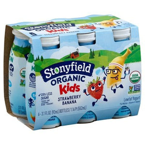 Stonyfield Organic Yokids Smoothie Strawberry Banana 4/6/3.1 Oz [UNFI #18179]