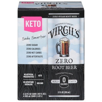 Virgils Root Bear Soda Can 6/4/12 Oz [UNFI #89523] T