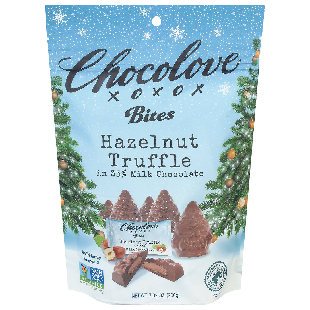 Chocolove Trees Holiday Milk Choc Hzlnt 8/7.05 OZ [UNFI #40015]