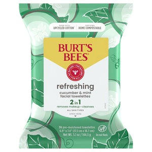 Burts Bees Face Clns Towlette Cucu Mint 3/30 Ct [UNFI #50913] T