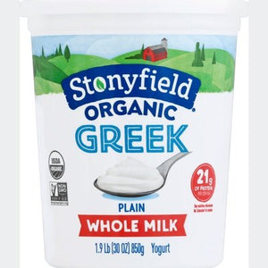 Stonyfield Organic Plain Whole Milk 6/30 Oz [UNFI #35736]