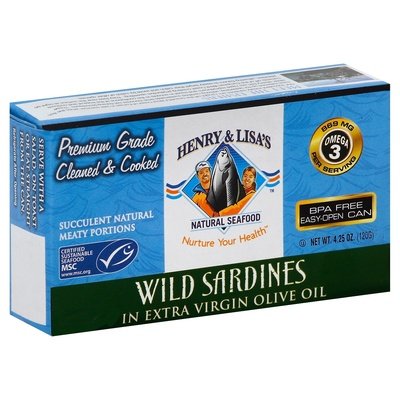 Henry & Lisas Wild Sardines In Evoo 12/4.25 Oz [UNFI #67818]