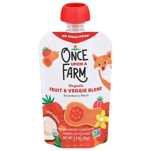 Once Upon A Farm Sun-Shiny Strawberry Patch 8/3.2 Oz [UNFI #52870]