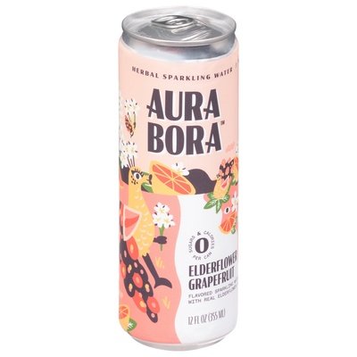 Aura Bora Elderflower Grapefruit 12/12 Oz [UNFI #86033] T