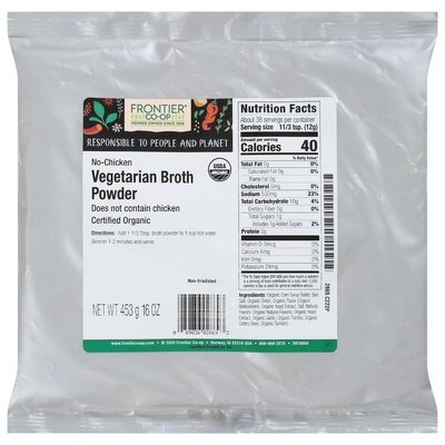 Frontier Nat Prod Co-op Chicken Flavored Broth Powder 1 Lb [UNFI #03609]