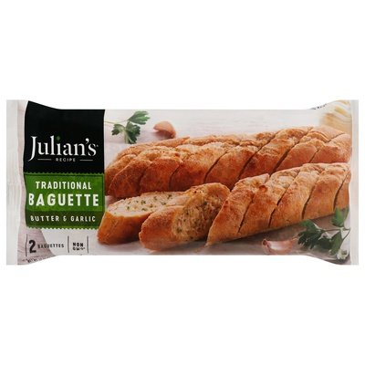 Julians Recipe Butter & Garlic Baguette Traditional 12/12.3 Oz [UNFI #13577]