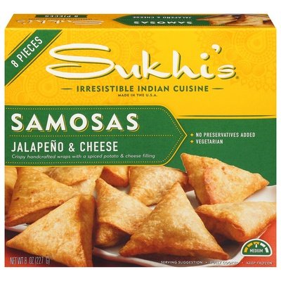 Sukhis Jalepeno And Cheese Samosas 6/8 Oz [UNFI #01381]