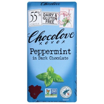 Chocolove Dark Chocolate Peppermint 12/3.2 Oz [UNFI #30392]