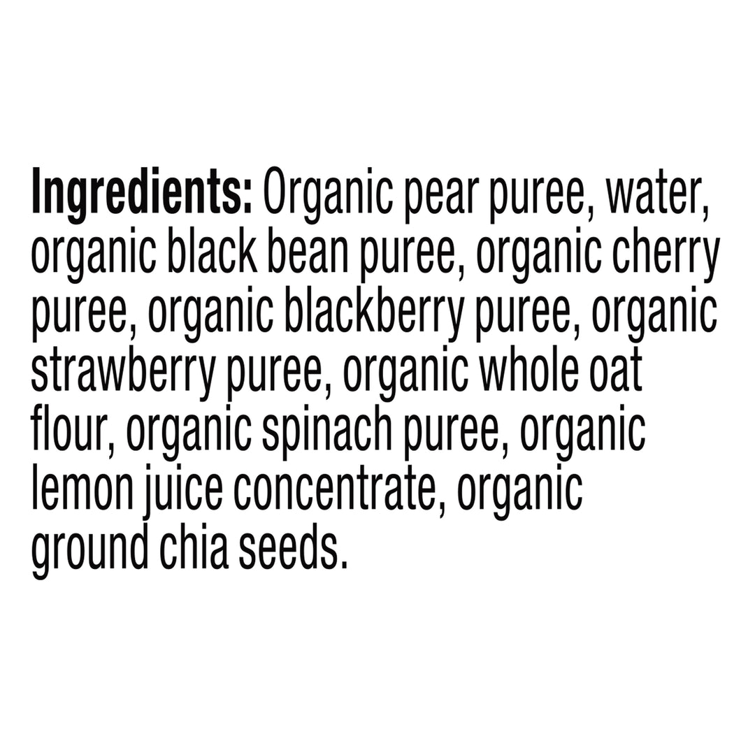Plum Organics Pear,Chry,Straw,Blkbn,Spin,Oat 12/4 Oz [UNFI #27490]