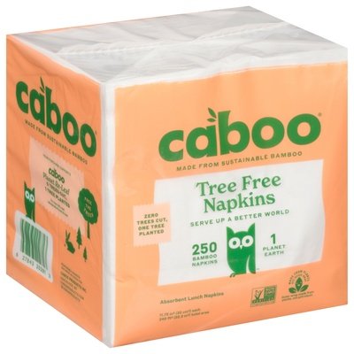 Caboo Napkins Plastic Free 250 Sheet 16/1 Pk [UNFI #60385] T