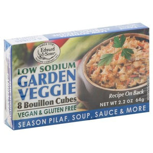 Edward & Sons Veggie Low Sodium Cubes 12/2.2 Oz [UNFI #21190]