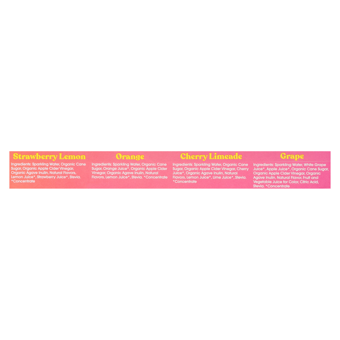 Poppi 4 Flavor Variety Pack 3/8/12 Oz [UNFI #67790] T
