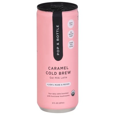 Pop & Bottle Cold Brew Caramel Latte Focus 12/8 Oz [UNFI #17771]