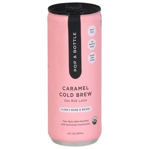 Pop & Bottle Cold Brew Caramel Latte Focus 12/8 Oz [UNFI #17771]