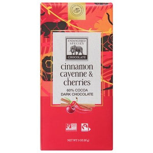 Endangered Species Chocolate Tamarin Dark W/Cinn Cayenne Cherry 12/3 Oz [UNFI #59793]