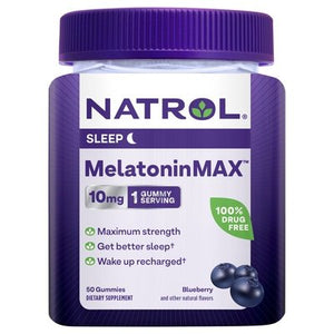 Natrol Melatonin Max Blueberry Gummy 50 Ct [UNFI #43873] T