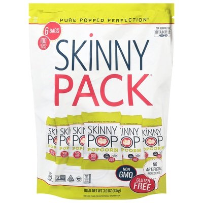 Skinnypop Popcorn Skinny Pack 100 Calorie Bags 10/6/.65 Oz [UNFI #88825]