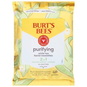 Burts Bees Face Clns Towlette White Tea 3/30 Ct [UNFI #50940] T