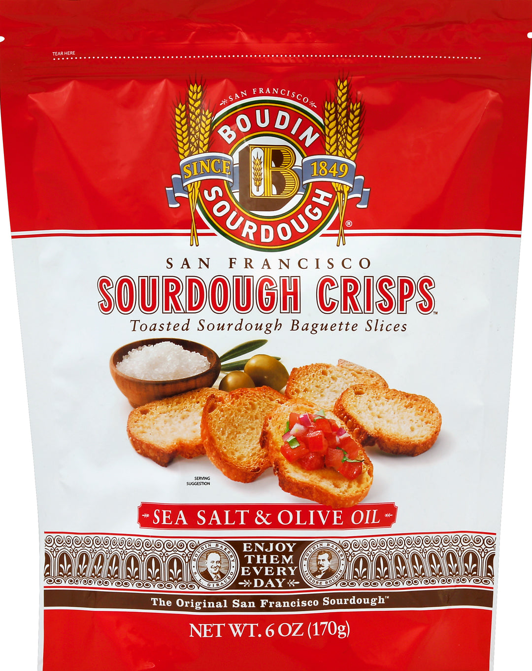 Boudin Sourdough Sea Salt & Olive Oil 11/6 Oz [UNFI #24901]