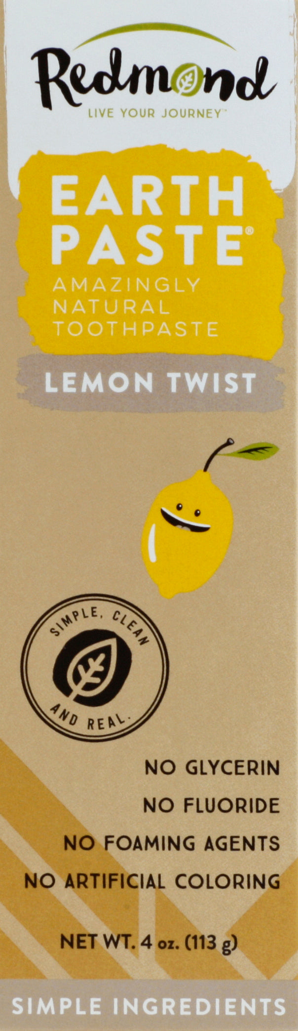 Redmond Clay Earth Paste Lemon Twist 4 Oz [UNFI #51507] T